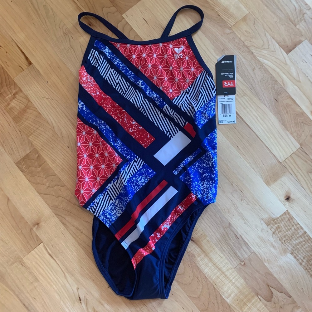 TYR red white and blue size 38